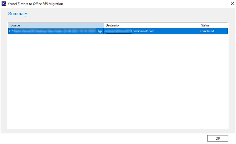 Zimbra migration is completed
