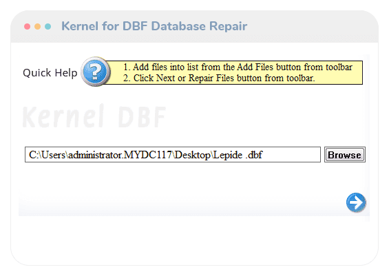 Kernel for DBF Database Repair