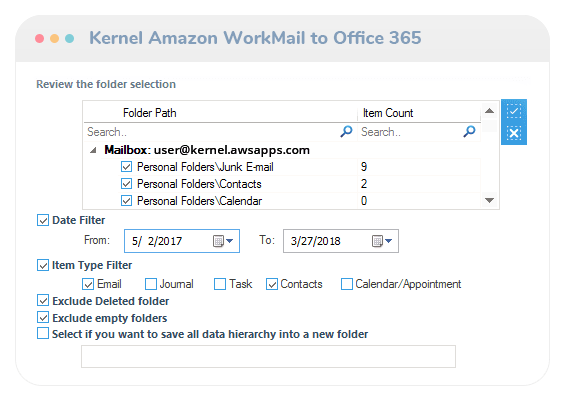 Kernel Amazon WorkMail to Office 365 video