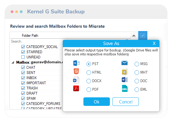 Miniatura de video de copia de seguridad de G Suite