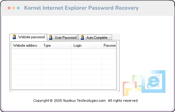 Kernel IE Password Recovery