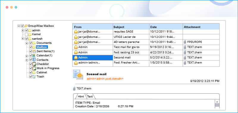 Kernel for GroupWise to Exchange