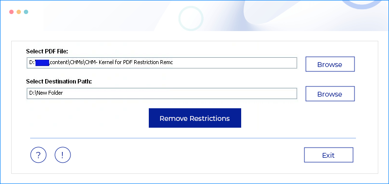 Kernel for PDF Restriction Removal