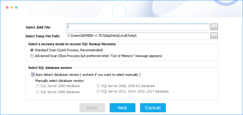 Kernel SQL Backup Recovery