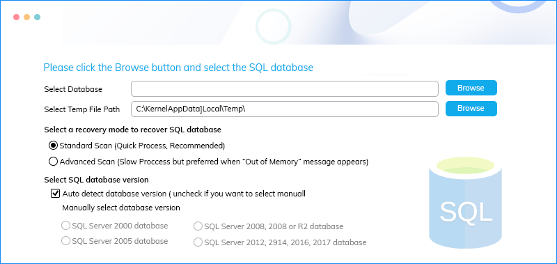 Kernel for SQL Database Recovery thumb