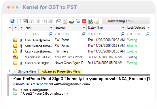Kernel for OST to PST video thumb