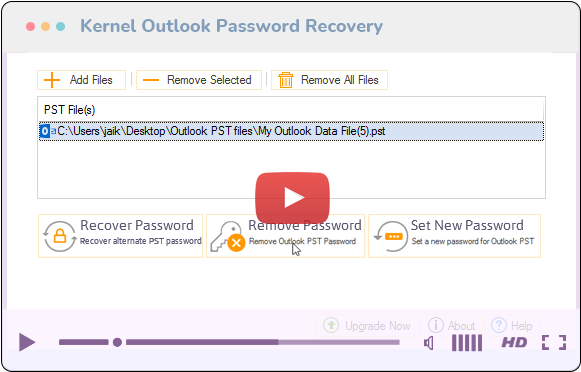Outlook Password video