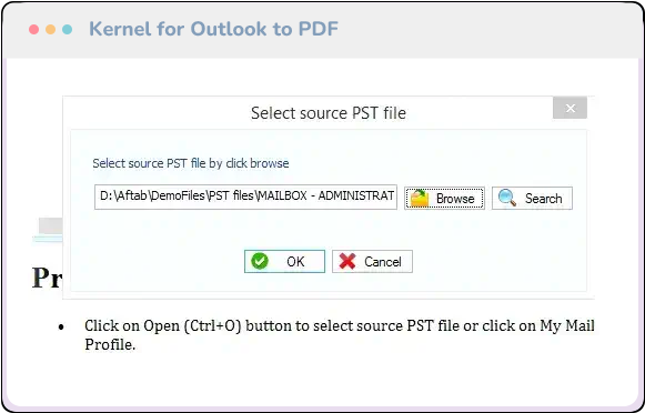 Kernel for Outlook to PDF
