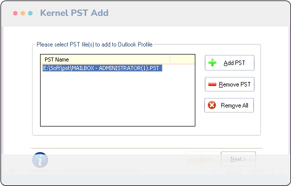 Kernel PST ADD