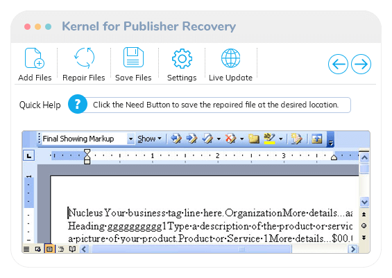 Kernel for Publisher Recovery