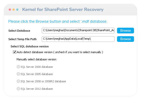 Kernel for SharePoint Server Recovery