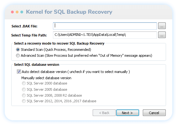 Kernel SQL Backup Recovery