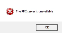 RPC server is unavailable error