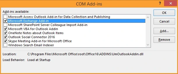 deselect all the active Add-ins
