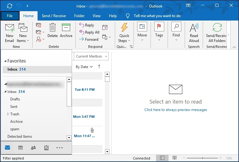 click on files