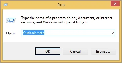 launch Outlook in safe mode