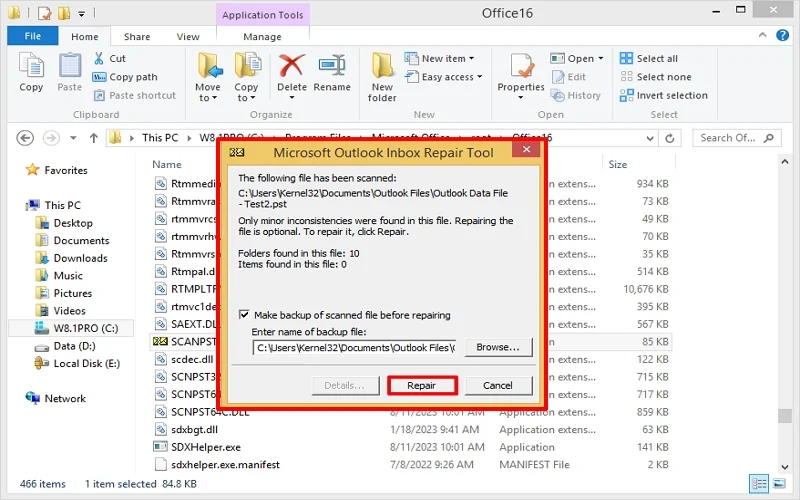 Fix Outlook PST File Corruption