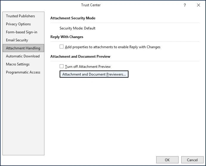 attachment and document previewers