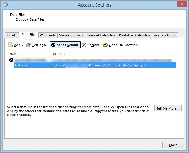 set as default