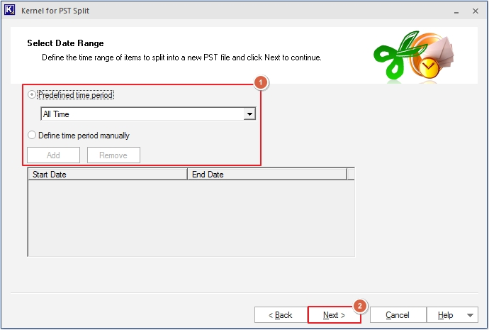 Apply specialized filters and click Next