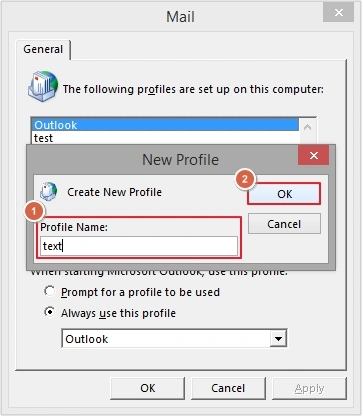 enter name and click ok