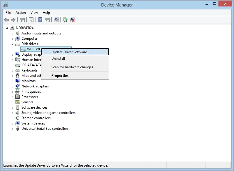 Update Driver Software