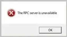 RPC Server unavailable error