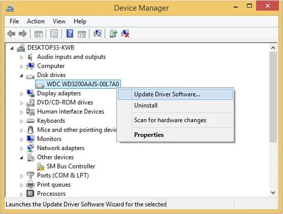 Update Driver Software