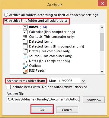 Archive items older than option