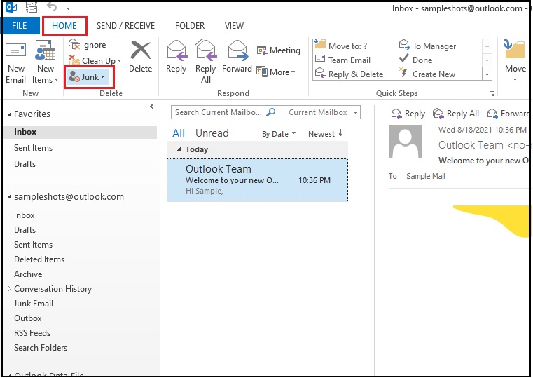 How to Access an Email Message Source in Outlook.com