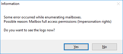 Mailbox Enumeration error