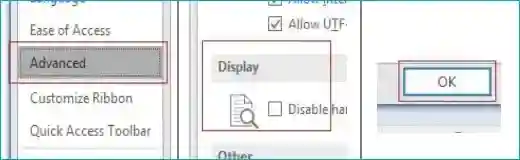 Disable Hardware graphics acceleration