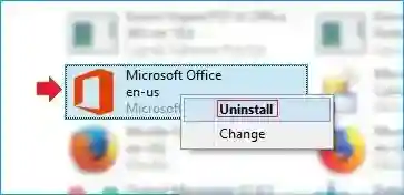 Select Microsoft Office to Uninstall 