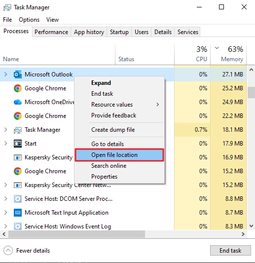 Open File Location