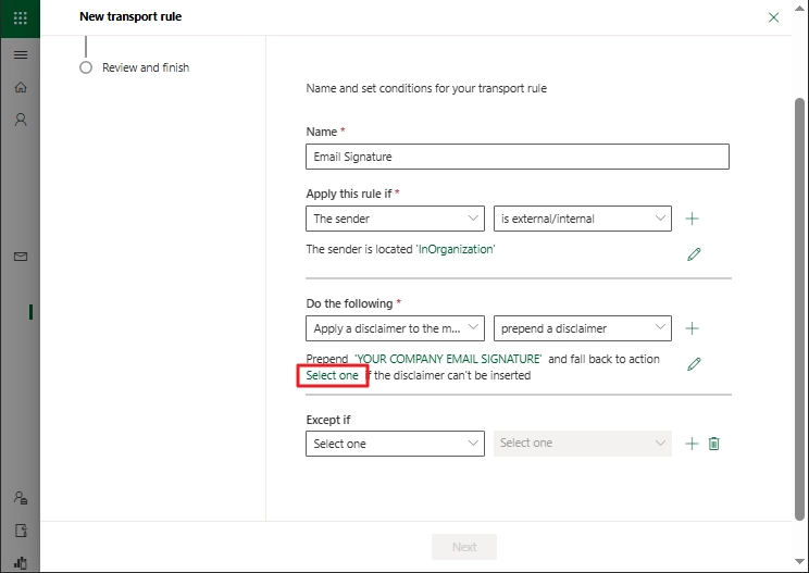 choose fallback option