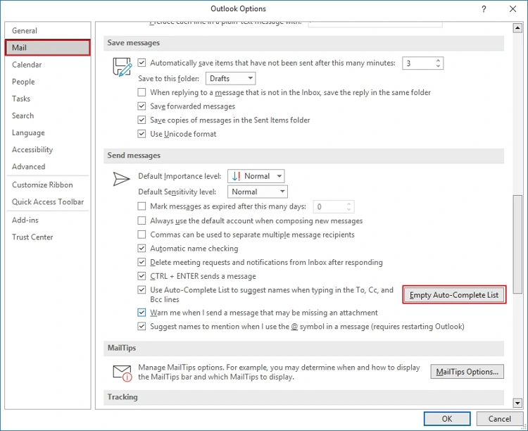 Click on the Empty Auto-Complete