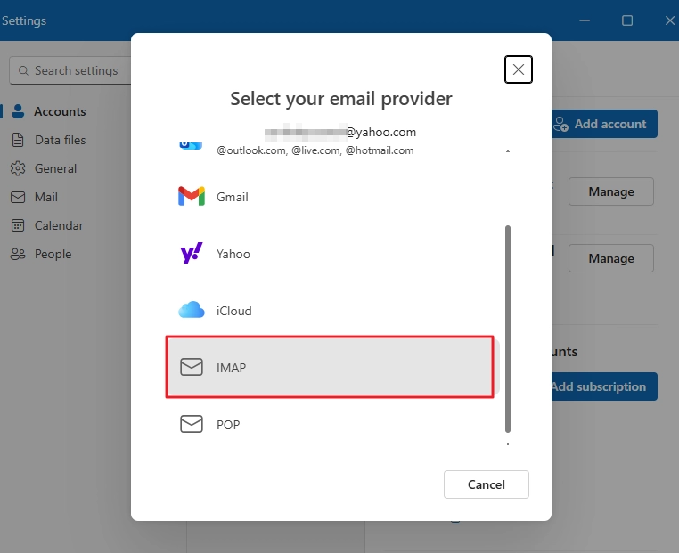 Select IMAP