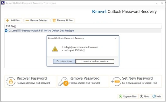 Asking for having a backup for the file