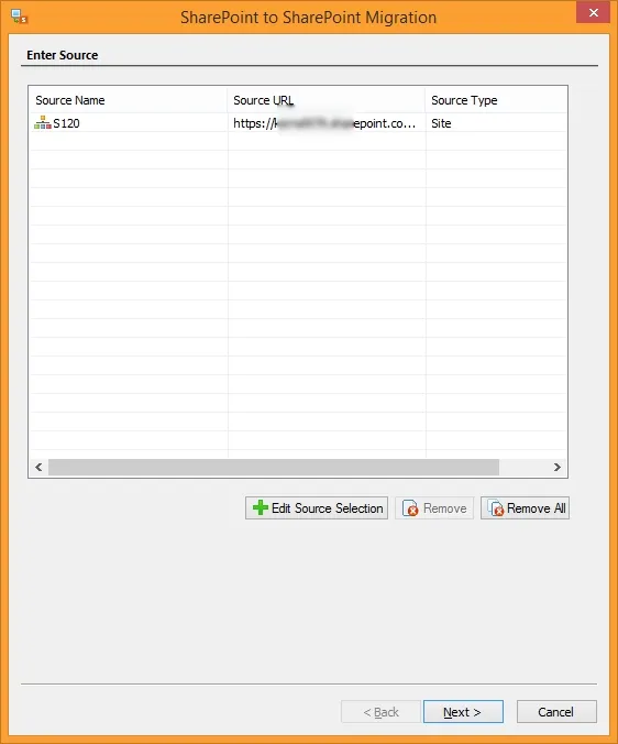 edit source selection