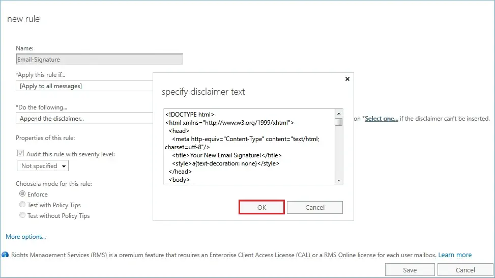 Input the HTML text