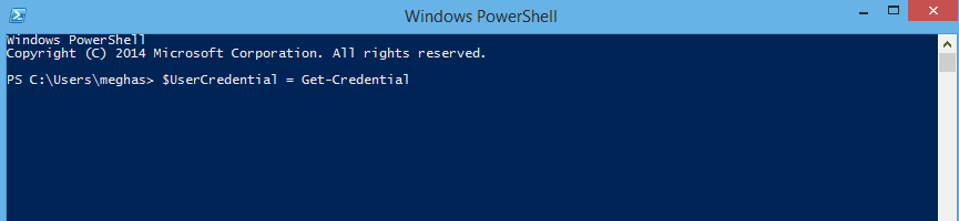 Open your Windows PowerShell on your local system