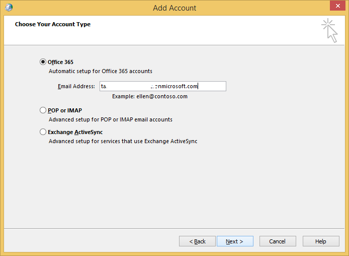 Provide account detail of Office 365