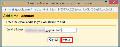 Enther old Gmail account address