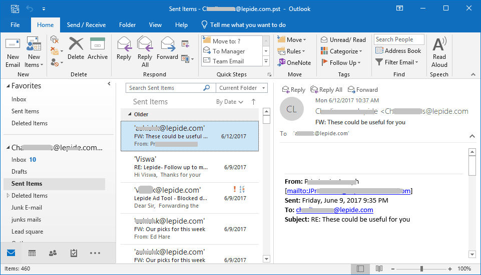 Move Sent Emails to a Folder