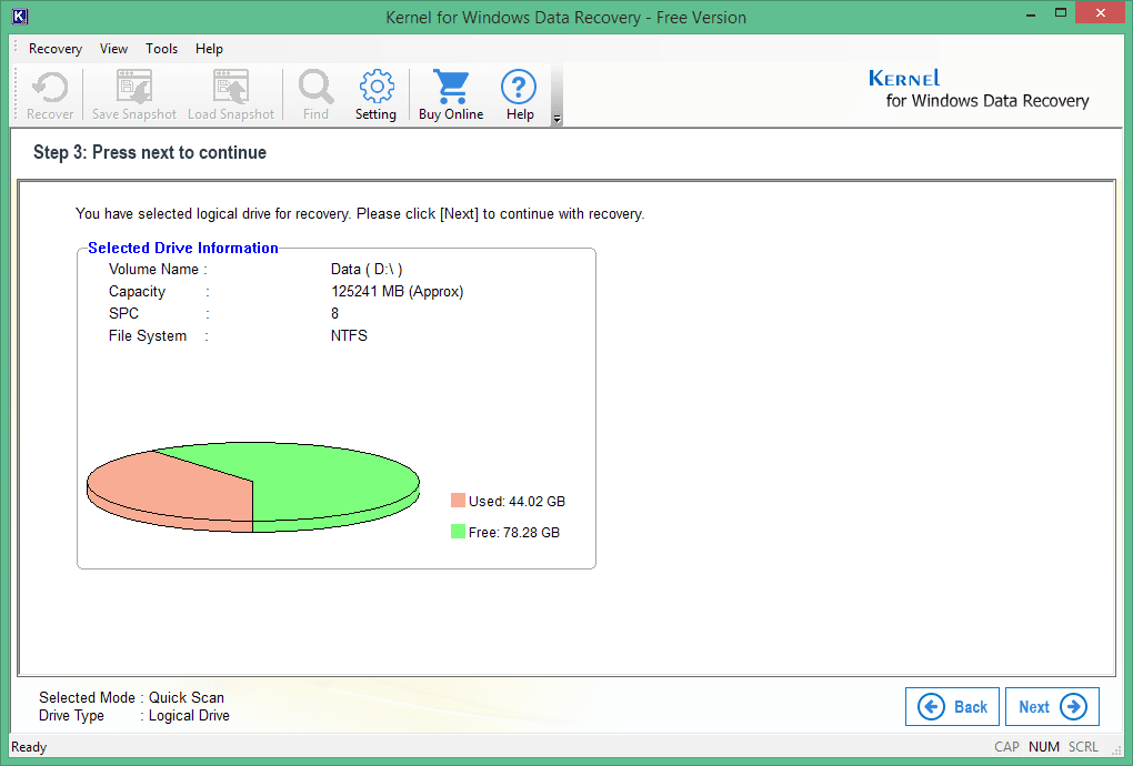Inform selected option