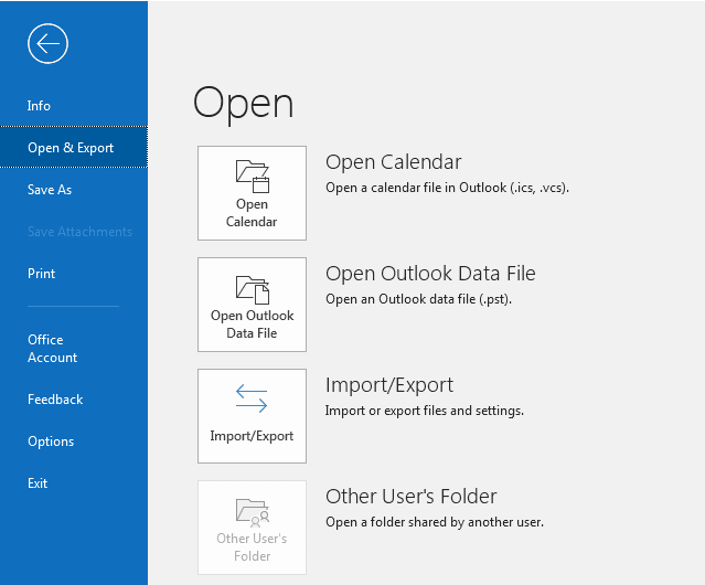 choose the Import/Export