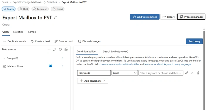 click process manager button