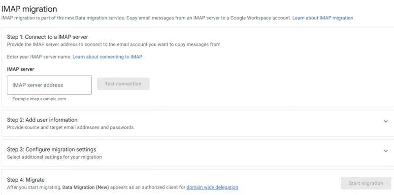Configure the Migration