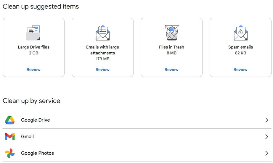 Data clean options