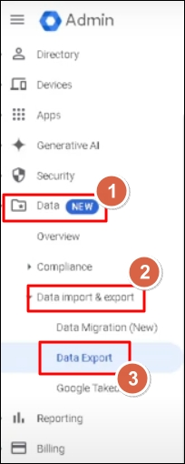 Navigate to Google Workspace admin panel